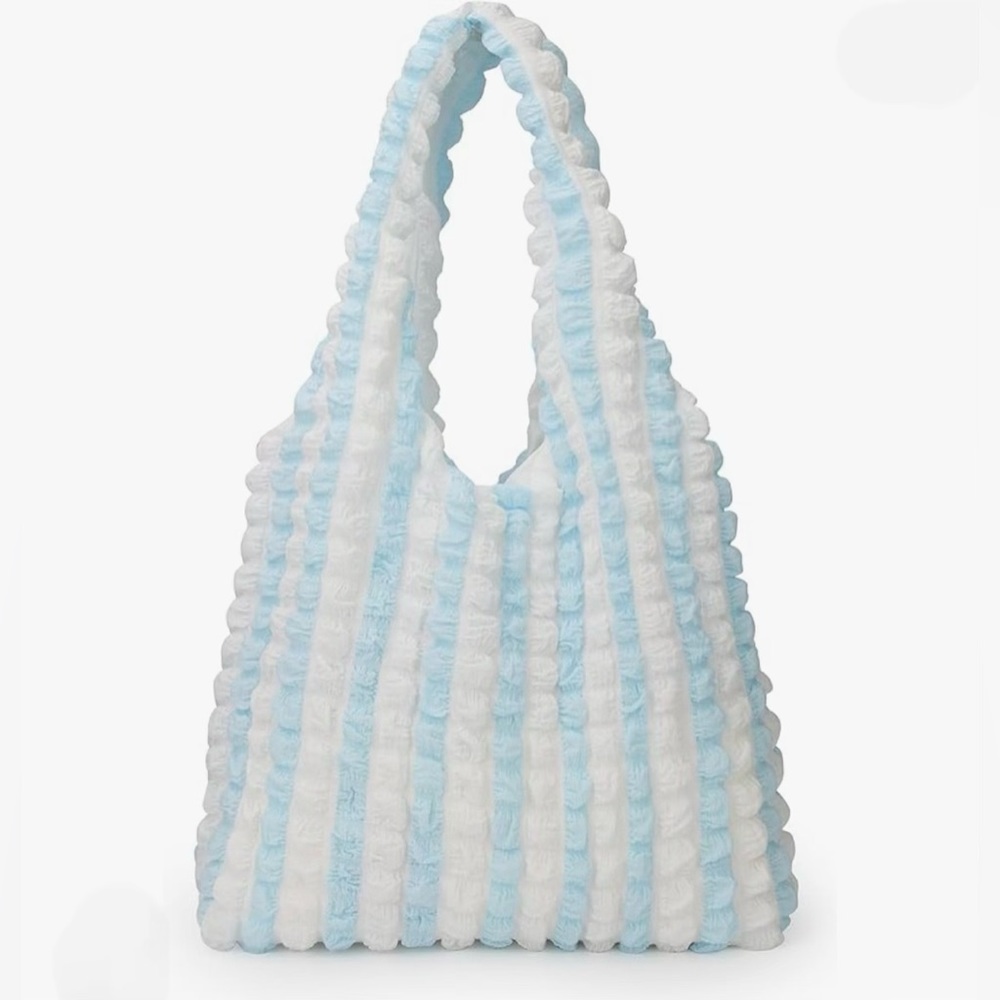 Puffer Tote Bag for Women Quilted Puffy Bubble Hobo Bag Cotton. Nwot - Picture 1 of 10